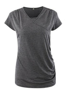 Maternity Top Striped Breastfeeding Tee Shirt
