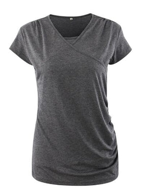 Maternity Top Striped Breastfeeding Tee Shirt
