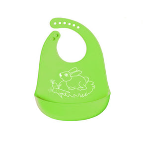 Safety Softness Silica Gel Cartoon Baby Bib Boys Girls Waterproof Bibs Children Burp Cloths Toddler Feeding Bib Baby Accessories