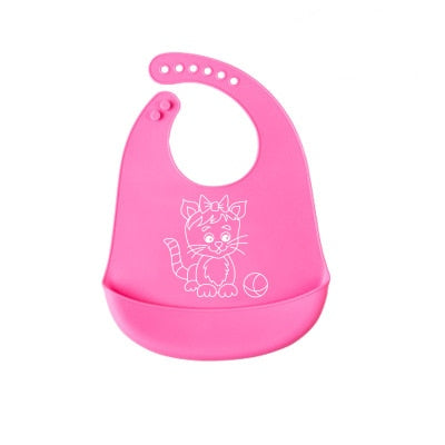 Safety Softness Silica Gel Cartoon Baby Bib Boys Girls Waterproof Bibs Children Burp Cloths Toddler Feeding Bib Baby Accessories