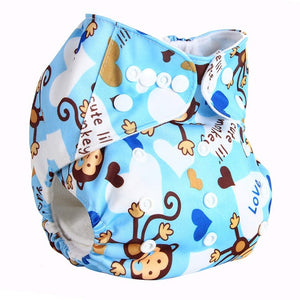 Bear Leader Baby Nappies 2018 Cartoon Unisex One Size Baby Washable Cloth Nappy Reusable Pocket Diaper Suit 0-2 years 3-15kg