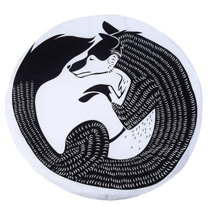 Cartoon Baby Round Play Mat Winter Floor Blanket Cotton Newborn Crawling Pad Infant Warm Bedding