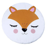Cartoon Baby Round Play Mat Winter Floor Blanket Cotton Newborn Crawling Pad Infant Warm Bedding