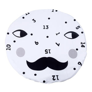 Cartoon Baby Round Play Mat Winter Floor Blanket Cotton Newborn Crawling Pad Infant Warm Bedding