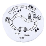 Cartoon Baby Round Play Mat Winter Floor Blanket Cotton Newborn Crawling Pad Infant Warm Bedding