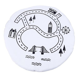 Cartoon Baby Round Play Mat Winter Floor Blanket Cotton Newborn Crawling Pad Infant Warm Bedding
