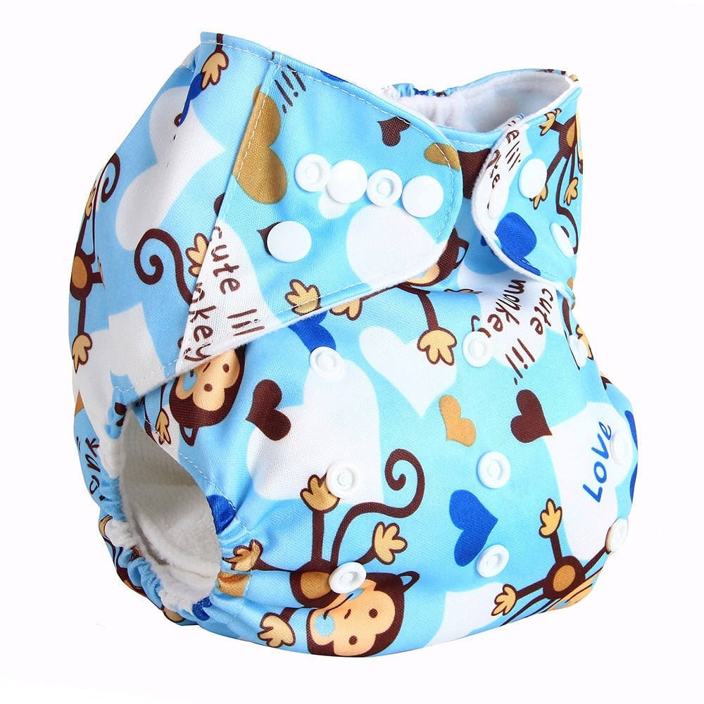 Bear Leader 2018 Baby Cloth Diaper Reusable Pocket Nappies Washable Modern Cloth Nappy Pul Diaper Cover Suit 0-2 Years 3-15KG