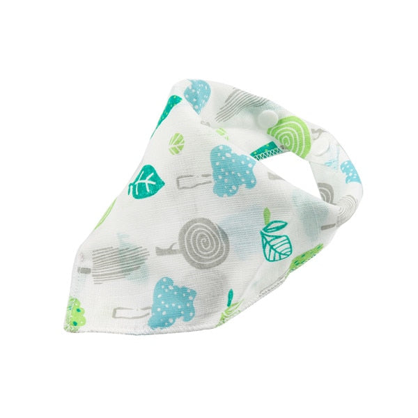 Newborn Baby Bibs Cartoon Cotton Infant Girls Boys Unisex Toddler Triangle Scarf Saliva Towel Bandana Burp Clothes for Feeding