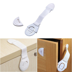 Baby Children Plastic Drawer Door Cabinet Cupboard Toilet Safety Locks Straps Baby Child Safety Care Lock Infant Protection