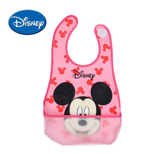 Disney Water-proof Baby Bibs Mickey Burp Saliva Towel Minnie Cartoon Children Cloths Cotton Boy And Girl Bib Babador Accessories