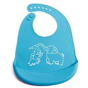 Safety Softness Silica Gel Cartoon Baby Bib Boys Girls Waterproof Bibs Children Burp Cloths Toddler Feeding Bib Baby Accessories