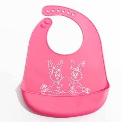 Safety Softness Silica Gel Cartoon Baby Bib Boys Girls Waterproof Bibs Children Burp Cloths Toddler Feeding Bib Baby Accessories