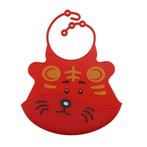 NEW Washable Silicone Infant Feeding Baby Kid Bib Fun Characters Waterproof NSV775