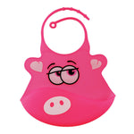 NEW Washable Silicone Infant Feeding Baby Kid Bib Fun Characters Waterproof NSV775
