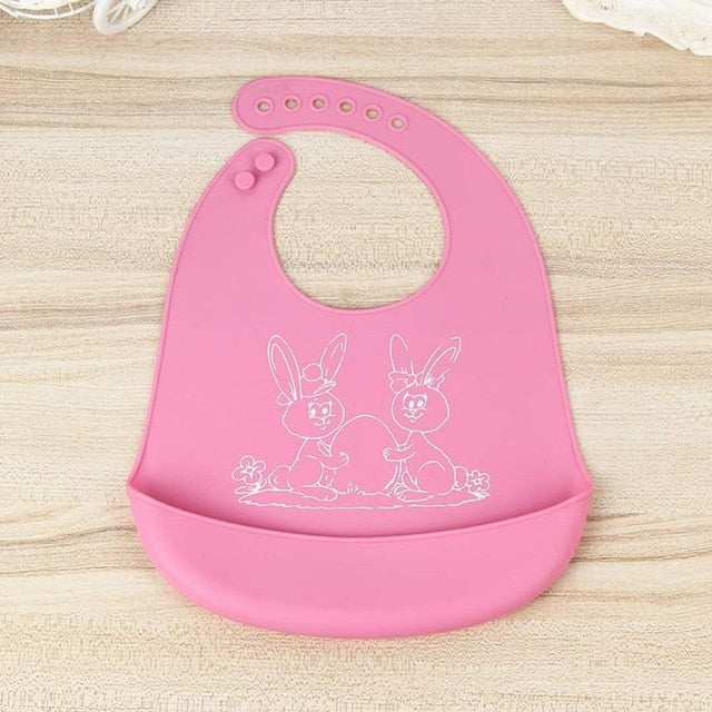 New Design Baby Bibs Waterproof Silicone Feeding Baby Wholesale Newborn Cartoon Waterproof Aprons Baby Bibs
