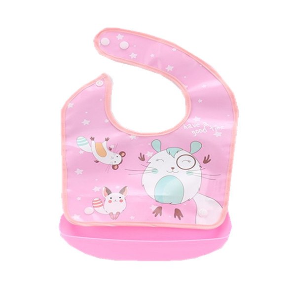 Cartoon Newborn Baby Bibs Silicone Waterproof  Baby Feeding Bib Boy Girl Bavoir Bib Infantil Menina Baberos Bebes Bandana Apron